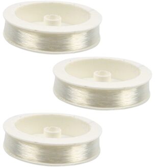 Rayher hobby materialen Nylon hobby draad - 3x - 0,4 mm x 100 meter - rijgdraad - transparant