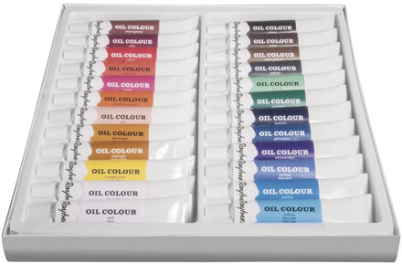 Rayher hobby materialen Olieverf schilder set tubes 24 kleuren 12 ml - Hobbyverf Multikleur