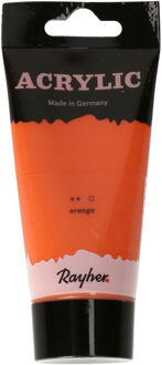 Rayher hobby materialen Oranje Acrylverf/hobbyverf Op Waterbasis 75 Ml - Schilderen/knutselen - Voor Kinderen En Volwassenen