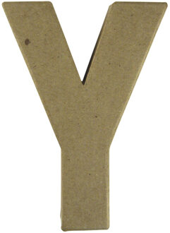 Rayher hobby materialen Papier mache letter Y om te beschilderen