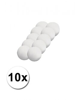 Rayher hobby materialen Piepschuim bol/bal -10x - wit - D3 cm - styropor - hobby figuren - DIY - knutselen