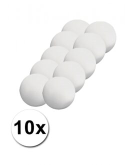 Rayher hobby materialen Piepschuim bol/bal - 10x - wit - D5 cm - styropor - hobby figuren - DIY - knutselen