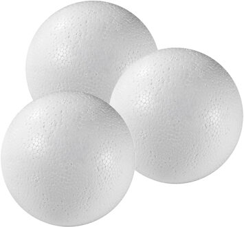 Rayher hobby materialen Piepschuim bol/bal - 6x - wit - D8 cm - styropor - hobby figuren - DIY - knutselen