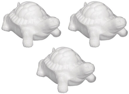 Rayher hobby materialen Piepschuim dieren - 3x stuks - schildpad - 12 cm - DIY - schildpadden