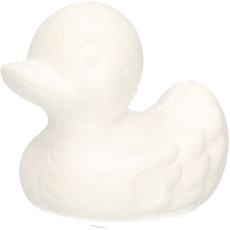 Rayher hobby materialen Piepschuim dieren figuren - eendjes - wit - 7 cm