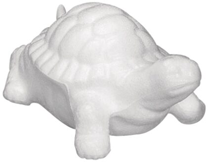 Rayher hobby materialen Piepschuim dieren - schildpad - 12 cm - DIY - schildpadden Wit