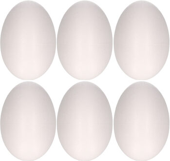 Rayher hobby materialen Piepschuim hobby vorm - 20x - eieren - 12 cm - DIY knutsel figuren om te versieren - paaseieren