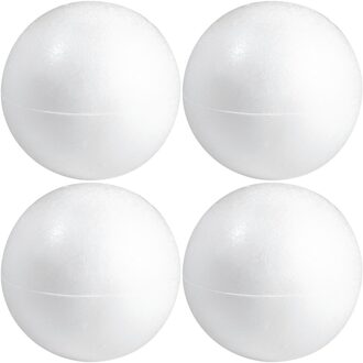 Rayher hobby materialen Piepschuim hobby vorm - 4x - bol - 15 cm - DIY knutsel figuren - halve schalen