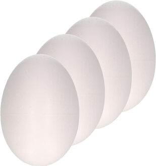 Rayher hobby materialen Piepschuim hobby vorm - Set van 4x stuks - ei - 12 cm - DIY knutsel figuren - paasei