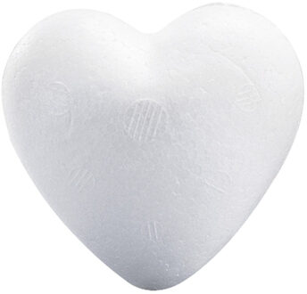 Rayher hobby materialen Piepschuim hobby vormen hartje - wit - van 12 cm - knutselen figuren