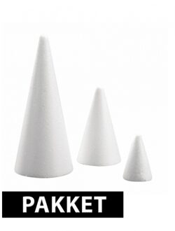 Rayher hobby materialen Piepschuim kegel pakket 6 stuks