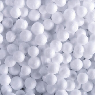 Rayher hobby materialen Piepschuim kleine balletjes - 300 gram - 3 mm korrels - vormen Wit