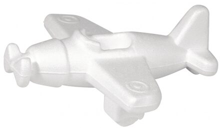 Rayher hobby materialen Piepschuim vliegtuig - 16 cm - styropor vorm/figuur - hobby - knutselen