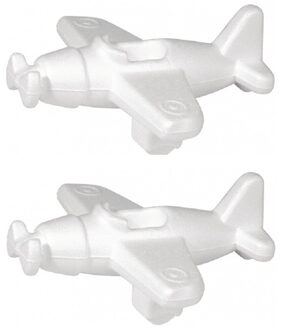 Rayher hobby materialen Piepschuim vliegtuig - 3x stuks - 16 cm - styropor vorm/figuur - hobby - knutselen