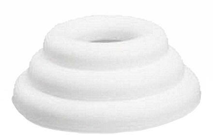 Rayher hobby materialen Piepschuim vorm/figuur Platte ringen - set van 3x - wit - Dia 22/25/30 cm - Hobby materialen