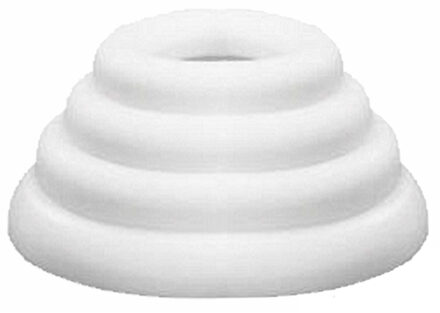 Rayher hobby materialen Piepschuim vorm/figuur Platte ringen - set van 4x - wit - dia 20/25/30/35 cm - Hobby materialen
