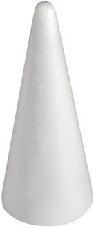 Rayher hobby materialen Piepschuim vorm/figuur spitse kegel - wit - H28 cm - Hobby materialen
