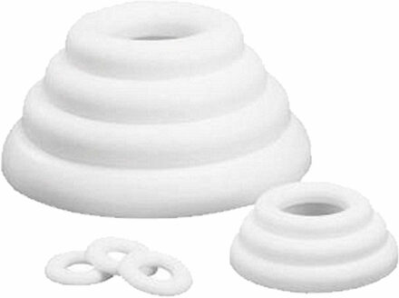 Rayher hobby materialen Piepschuim vorm/figuur vlakke/platte ring - wit - Dia 30 cm - Hobby materialen