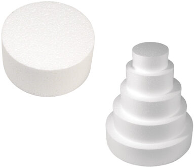 Rayher hobby materialen Piepschuim vormen schijf - 2x - Dia 10 cm breed en 7 cm dik - hobby figuren artikelen