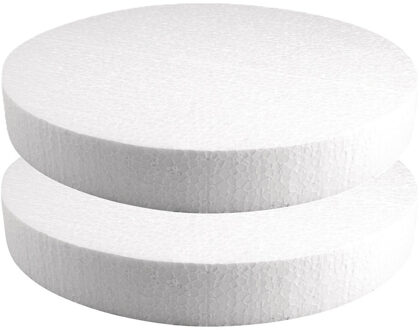 Rayher hobby materialen Piepschuim vormen schijf - 2x - Dia 30 cm breed en 4 cm dik - hobby figuren artikelen