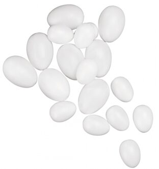 Rayher hobby materialen Plastic eieren 4,5 cm 50 stuks Wit