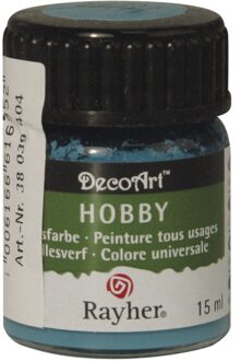 Rayher hobby materialen Potje met turquoise verf 15 ml