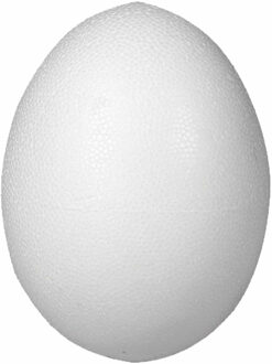 Rayher hobby materialen Rayer Hobby piepschuim ei - 10 cm - wit - Pasen decoratie - tempex paaseieren