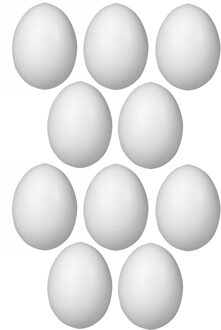 Rayher hobby materialen Rayer Hobby piepschuim ei - 10x - 10 cm - wit - Pasen decoratie - tempex paaseieren