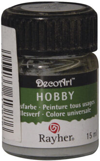 Rayher hobby materialen Rayher Acrylverf - lichtgrijs - 15 ML - te verdunnen - alle ondergronden