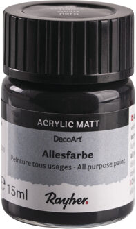Rayher hobby materialen Rayher Acrylverf - zwart - 15 ML - te verdunnen - alle ondergronden