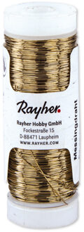 Rayher hobby materialen Rayher Bloemendraad of ijzerdraad - messing - 0.4 mm dik - 100 meter - metaaldraad