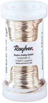 Rayher hobby materialen Rayher Bloemendraad of ijzerdraad - zilver - 0.5 mm dik - 50 meter - metaaldraad