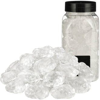 Rayher hobby materialen Rayher decoratie stenen - 5x - groot - 650 ml - 25-30 mm - transparant