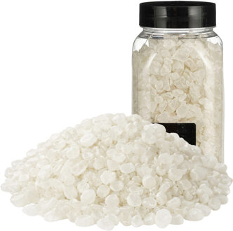 Rayher hobby materialen Rayher decoratie stenen / granulaat - 2x - 650 ml - 4-10 mm - mat wit