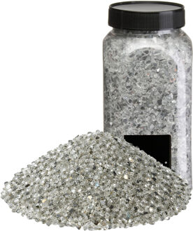 Rayher hobby materialen Rayher decoratie stenen / granulaat - 4x - 650 ml - 1-2 mm - spiegel glas