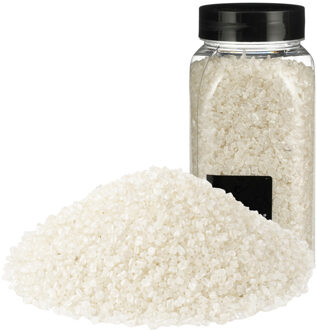 Rayher hobby materialen Rayher decoratie stenen / granulaat - 5x - 650 ml - 2-4 mm - mat wit