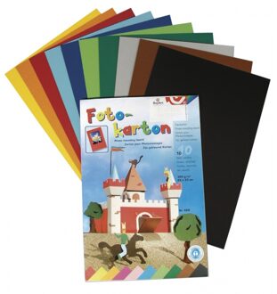 Rayher hobby materialen Rayher Fotokarton - A4 formaat - verschillende kleuren - 10x vellen - Hobby materiaal/artikelen - Kn Multi