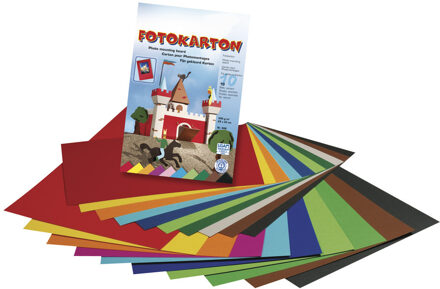 Rayher hobby materialen Rayher Fotokarton in A3 formaat - 10x vellen - verschillende kleuren - 300 grams