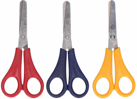 Rayher hobby materialen Rayher Hobby kinder schaar - 2x - linkshandig - knutsel schaar voor linkshandigen - kids