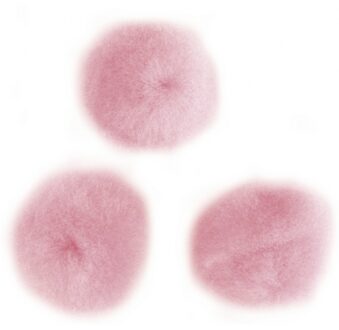 Rayher hobby materialen Rayher Hobby knutsel pompons - 15 mm - roze - 60x stuks - vormen/figuren/bolletjes
