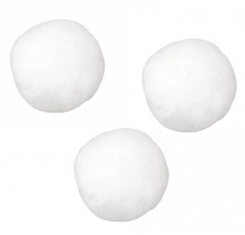 Rayher hobby materialen Rayher hobby knutsel pompons - 25 mm - wit - 175x stuks - zelf dieren figuren maken