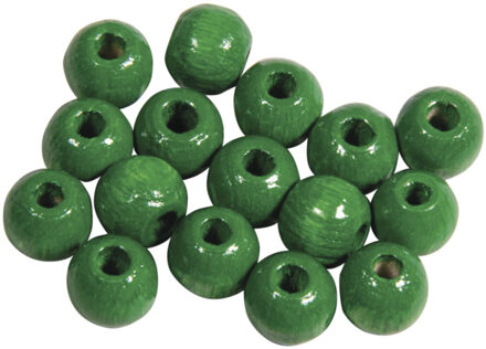 Rayher hobby materialen Rayher hobby kralen van hout - groen - Dia 6 mm - 345x stuks - DIY sieraden maken - Kralen rijgen