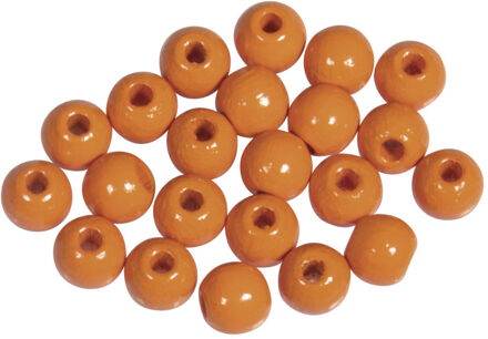 Rayher hobby materialen Rayher hobby kralen van hout - oranje - Dia 6 mm - 230x stuks - DIY sieraden maken - Kralen rijgen