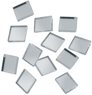 Rayher hobby materialen Rayher hobby Spiegel mozaiek steentjes van 1 x 1 cm - 60x stuks - Knutselen - tegeltjes