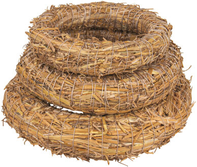 Rayher hobby materialen Rayher hobby Strokransen - set van 3x stuks - 25, 30 en 35 cm - hobby deurkransen