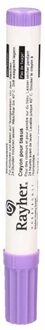 Rayher hobby materialen Rayher hobby textielstift - dikke punt - paars - 2-4 mm - Tekenen/knutselen Lila