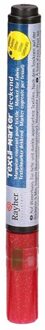 Rayher hobby materialen Rayher hobby textielstiften - glitter rood - dikke punt - voor op kleding/stof