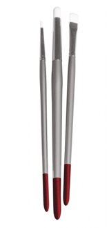 Rayher hobby materialen Rayher hobby Textielverf penselen - wit - 3x stuks - Kleding verfen - nylon