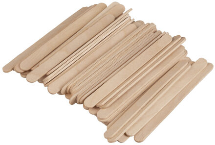 Rayher hobby materialen Rayher ijslollie stokjes knutselhoutjes - 216x - beige - 11 x 1 cm - knutselstokjes