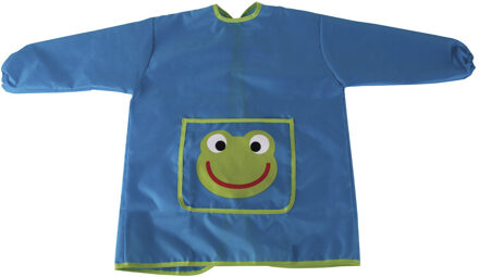 Rayher hobby materialen Rayher Kliederschort/knutselschort - blauw - kikker - maat 110/135 - verfschort voor kinderen
